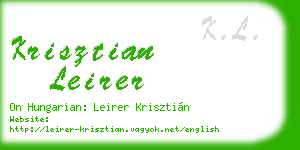 krisztian leirer business card