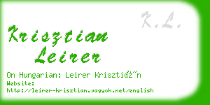 krisztian leirer business card